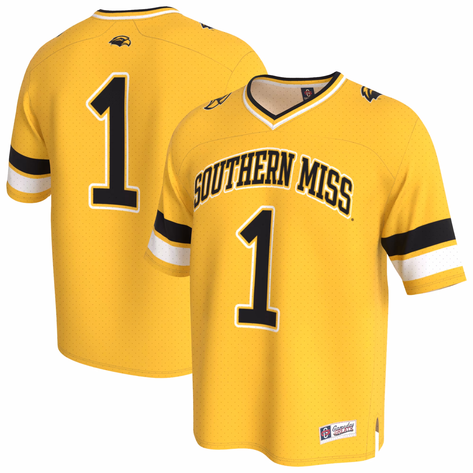 Unisex GameDay Greats Gold Southern Miss Golden Eagles Lightweight Football Fashion Jersey - Ujersey