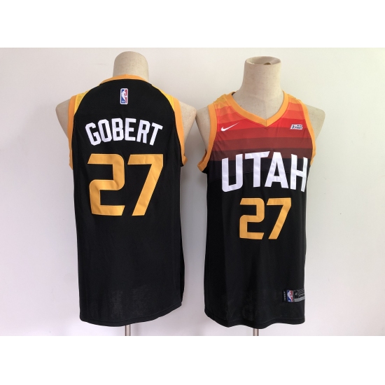 Men's Utah Jazz #27 Rudy Gobert Nike Black City Player Jersey - Ujersey
