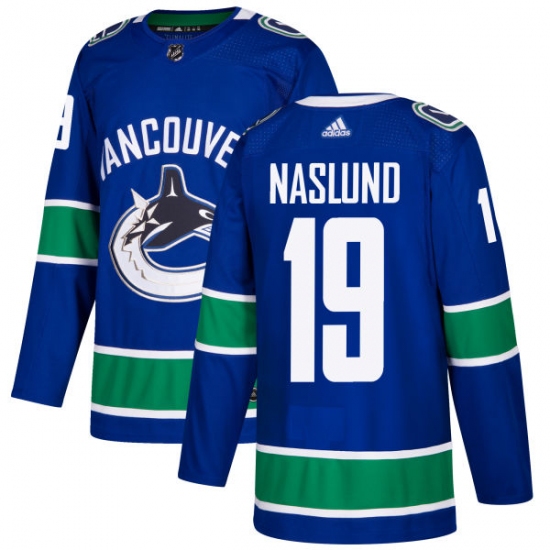 Youth Adidas Vancouver Canucks #19 Markus Naslund Premier Blue Home NHL Jersey - Ujersey