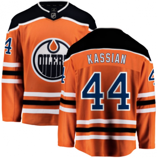 Men's Edmonton Oilers #44 Zack Kassian Fanatics Branded Orange Home Breakaway NHL Jersey - Ujersey