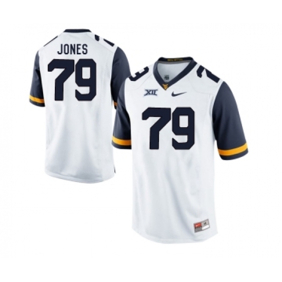 West Virginia Mountaineers 79 Matt Jones White College Football Jersey - Ujersey