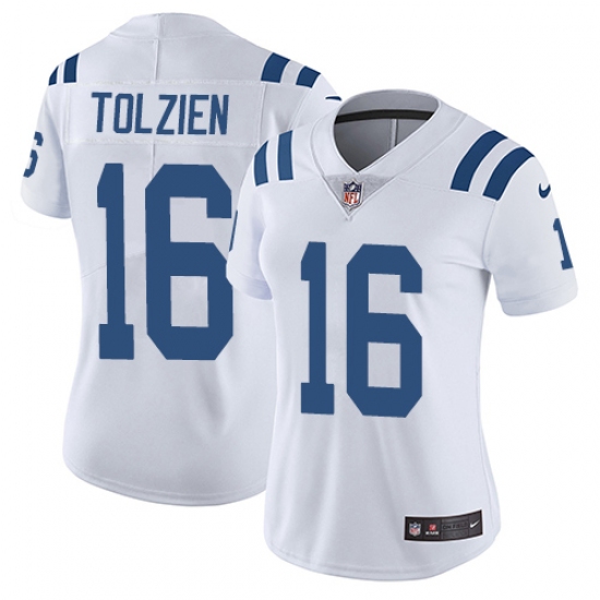 Women's Nike Indianapolis Colts #16 Scott Tolzien Elite White NFL Jersey - Ujersey