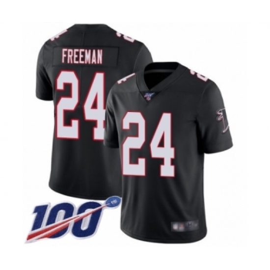 Men's Atlanta Falcons #24 Devonta Freeman Black Alternate Vapor Untouchable Limited Player 100th Season Football Jersey - Ujersey