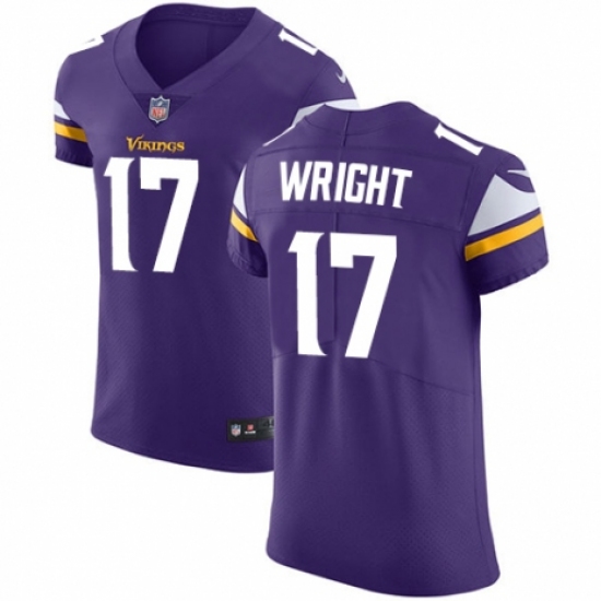 Men's Nike Minnesota Vikings #17 Kendall Wright Purple Team Color Vapor Untouchable Elite Player NFL Jersey - Ujersey