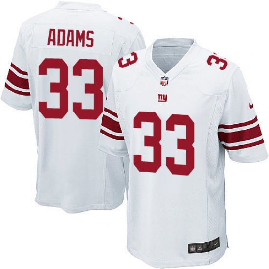 Men's Nike New York Giants #33 Andrew Adams Game White NFL Jersey - Ujersey