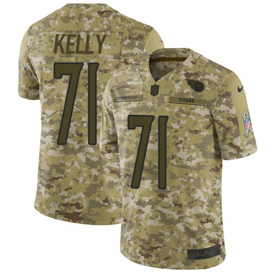 Men's Nike Tennessee Titans #71 Dennis Kelly Limited Camo 2018 Salute to Service NFL Jersey - Ujersey