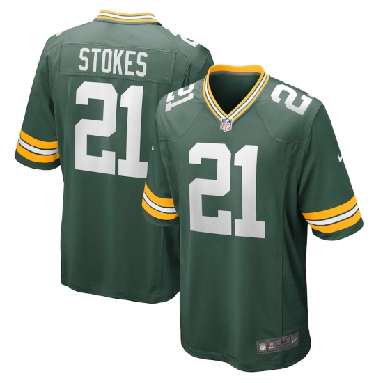Men's Green Bay Packers #21 Eric Stokes Nike Green 2021 NFL Draft First Round Pick Game Jersey - Ujersey