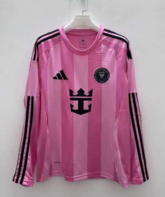 Inter Miami Soccer Jersey Home Long Sleeve Custom Shirt 2025 - ujerseystore