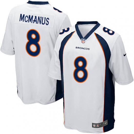 Men's Nike Denver Broncos #8 Brandon McManus Game White NFL Jersey - Ujersey