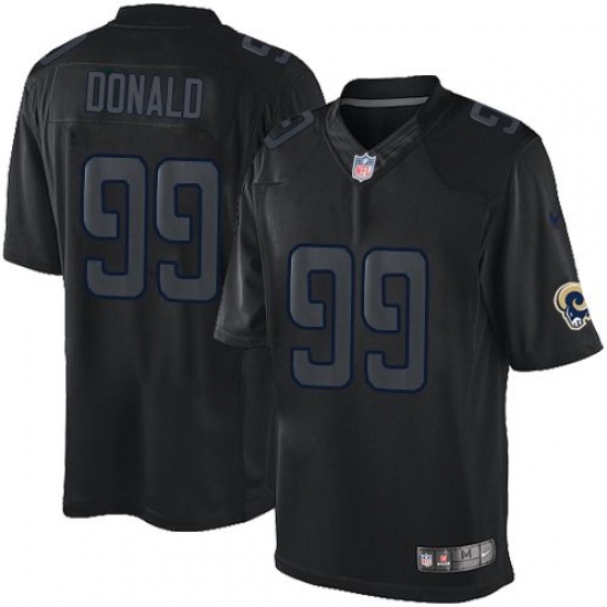 Men's Nike Los Angeles Rams #99 Aaron Donald Limited Black Impact NFL Jersey - Ujersey