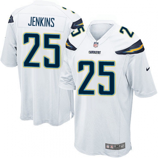Men's Nike Los Angeles Chargers #25 Rayshawn Jenkins Game White NFL Jersey - Ujersey