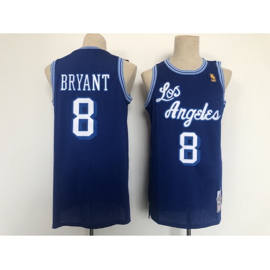 Men's Los Angeles Lakers #8 Kobe Bryant Blue Swingman Hardwood Classics Jersey - Ujersey