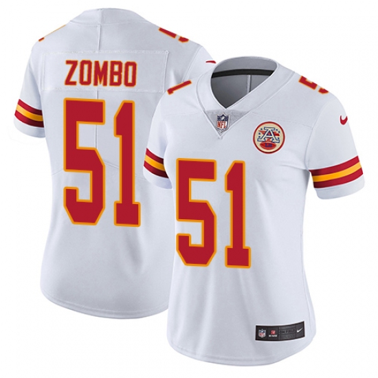 Women's Nike Kansas City Chiefs #51 Frank Zombo Elite White NFL Jersey - Ujersey