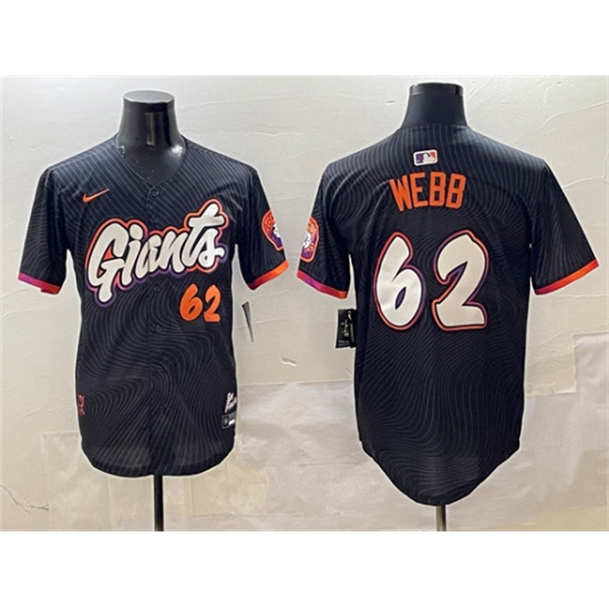 Men's San Francisco Giants #62 Logan Webb Anthracite 2025 City Connect Limited Stitched Baseball Jersey - Ujersey