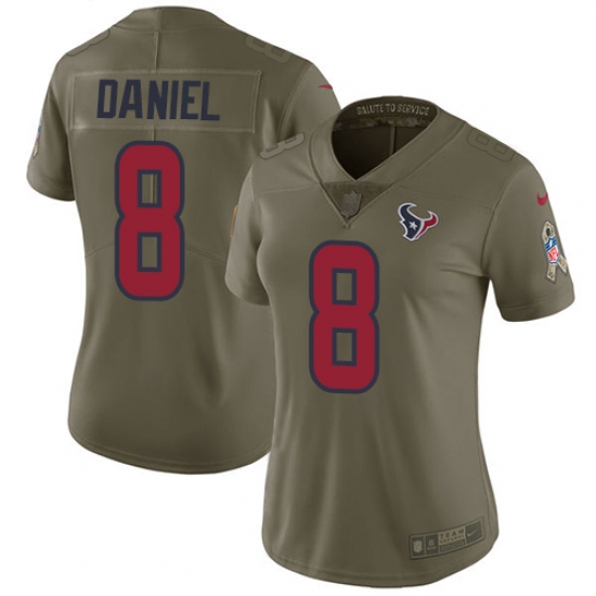 Women's Nike Houston Texans #8 Trevor Daniel Limited Olive 2017 Salute to Service NFL Jersey - Ujersey