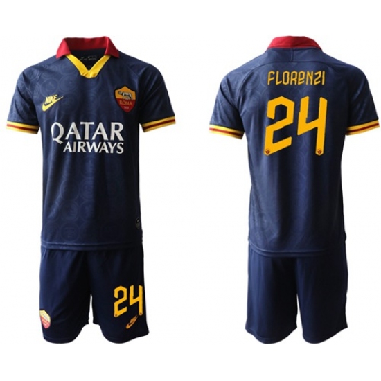 Roma #24 Florenzi Third Soccer Club Jersey
