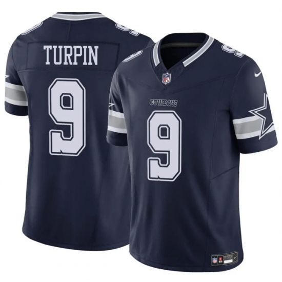 Men's Dallas Cowboys #9 KaVontae Turpin Navy 2023 F.U.S.E Vapor Untouchable Limited Stitched Football Jersey - Ujersey