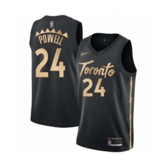 Men's Toronto Raptors #24 Norman Powell Swingman Black Basketball Jersey - 2019 20 City Edition - Ujersey
