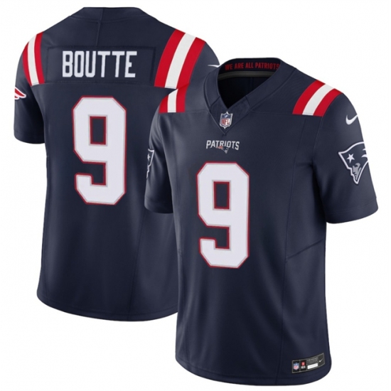 Men's New England Patriots #9 Kayshon Boutte Navy 2025 F.U.S.E. Vapor Limited Football Stitched Jersey - Ujersey