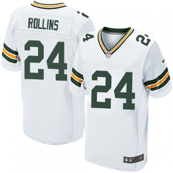 Men's Nike Green Bay Packers #24 Quinten Rollins Elite White NFL Jersey - Ujersey