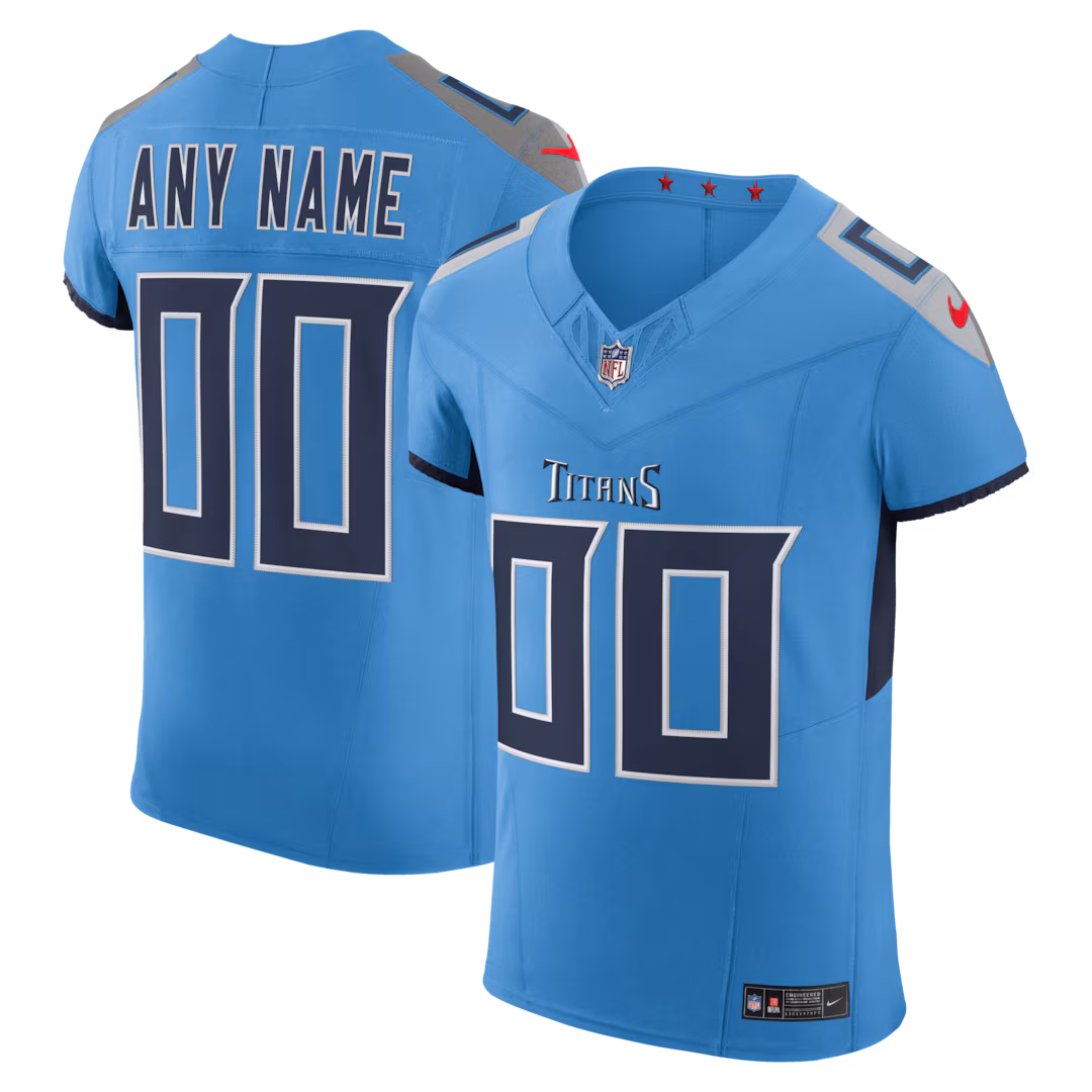 Men's Tennessee Titans Nike Light Blue Team Vapor F.U.S.E. Elite Custom Jersey - Ujersey
