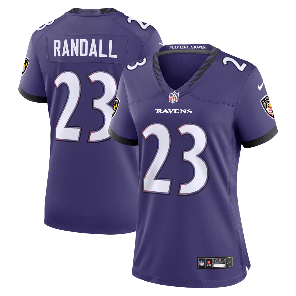 Women's Baltimore Ravens Adam Randall Nike Purple Team Game Jersey - SUjersey01