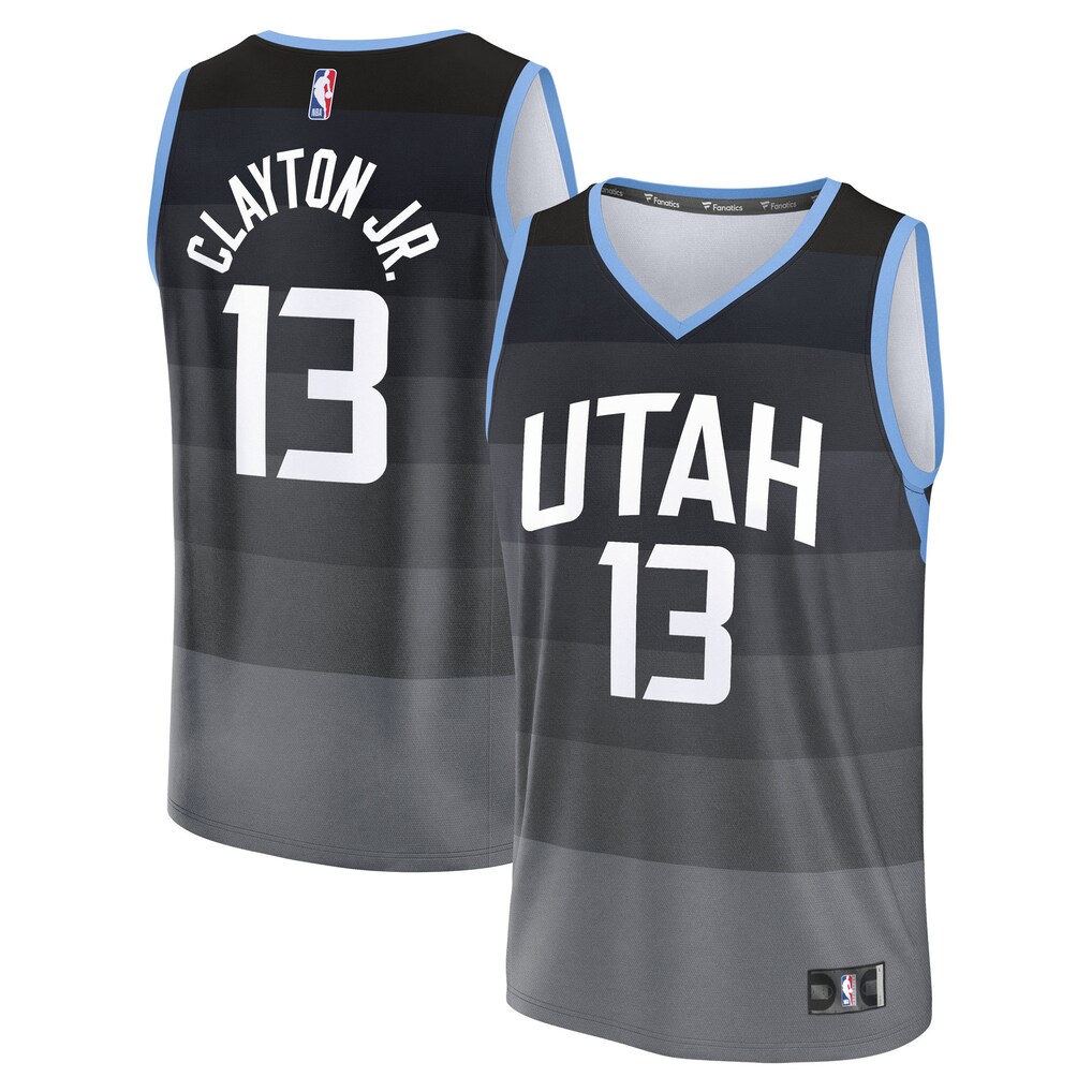 Men's Utah Jazz Walter Clayton Jr. Fanatics Black 2025/26 City Edition Fast Break Jersey - Ujersey