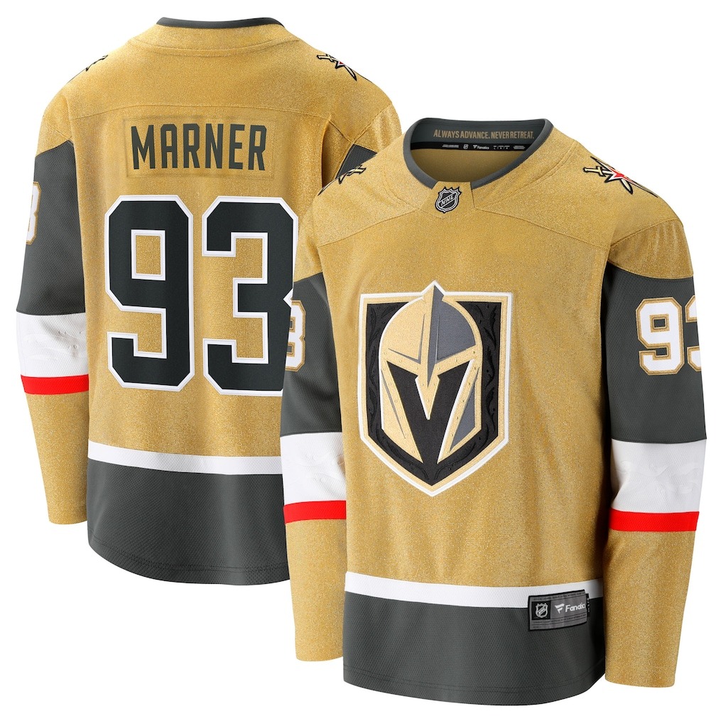 Men's Vegas Golden Knights Mitch Marner Fanatics Gold Home Breakaway Jersey - Ujersey NHL