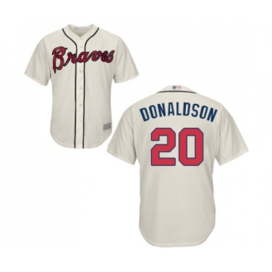 Men's Atlanta Braves #20 Josh Donaldson Replica Cream Alternate 2 Cool Base Baseball Jersey - Ujersey