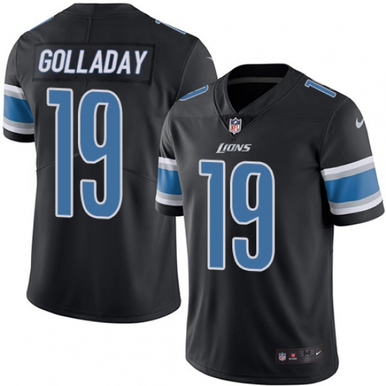 Youth Nike Detroit Lions #19 Kenny Golladay Limited Black Rush Vapor Untouchable NFL Jersey - Ujersey