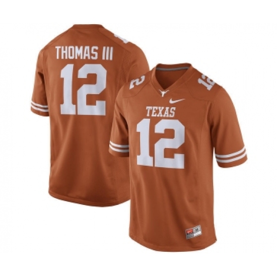Texas Longhorns 12 Earl Thomas III Orange Nike College Jersey - Ujersey