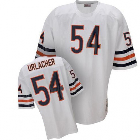 Mitchell and Ness Chicago Bears #54 Brian Urlacher White Authentic Throwback NFL Jersey - Ujersey