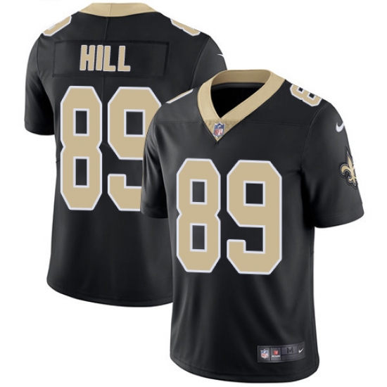 Youth Nike New Orleans Saints #89 Josh Hill Black Team Color Vapor Untouchable Limited Player NFL Jersey - Ujersey
