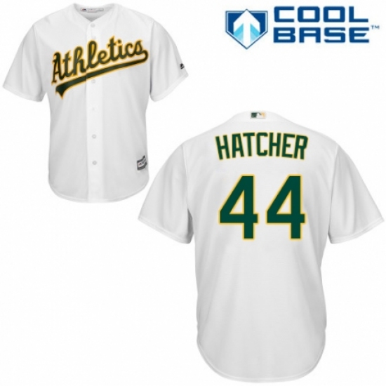 Men's Majestic Oakland Athletics #44 Chris Hatcher Replica White Home Cool Base MLB Jersey - Ujersey