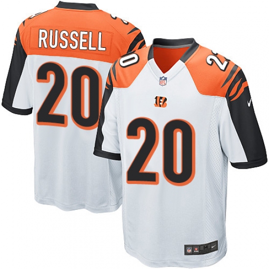 Men's Nike Cincinnati Bengals #20 KeiVarae Russell Game White NFL Jersey - Ujersey