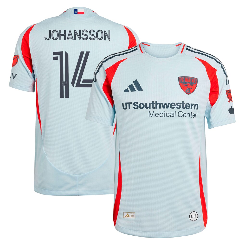 Men's FC Dallas Herman Johansson adidas Light Blue 2025 The Inferno Kit On-Field Authentic Jersey - Ujersey