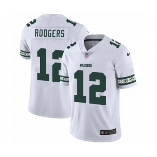 Men's Green Bay Packers #12 Aaron Rodgers White Team Logo Cool Edition Jersey - Ujersey
