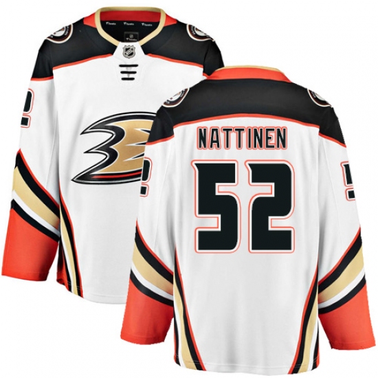 Men's Anaheim Ducks #52 Julius Nattinen Fanatics Branded White Away Breakaway NHL Jersey - Ujersey