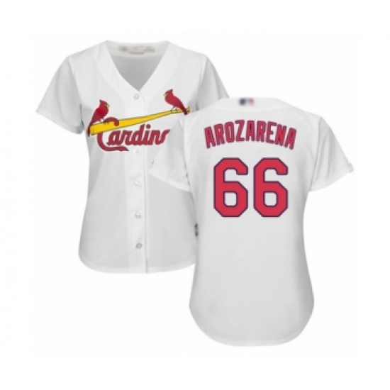 Women's St. Louis Cardinals #66 Randy Arozarena Authentic White Home Cool Base Baseball Player Jersey - Ujersey