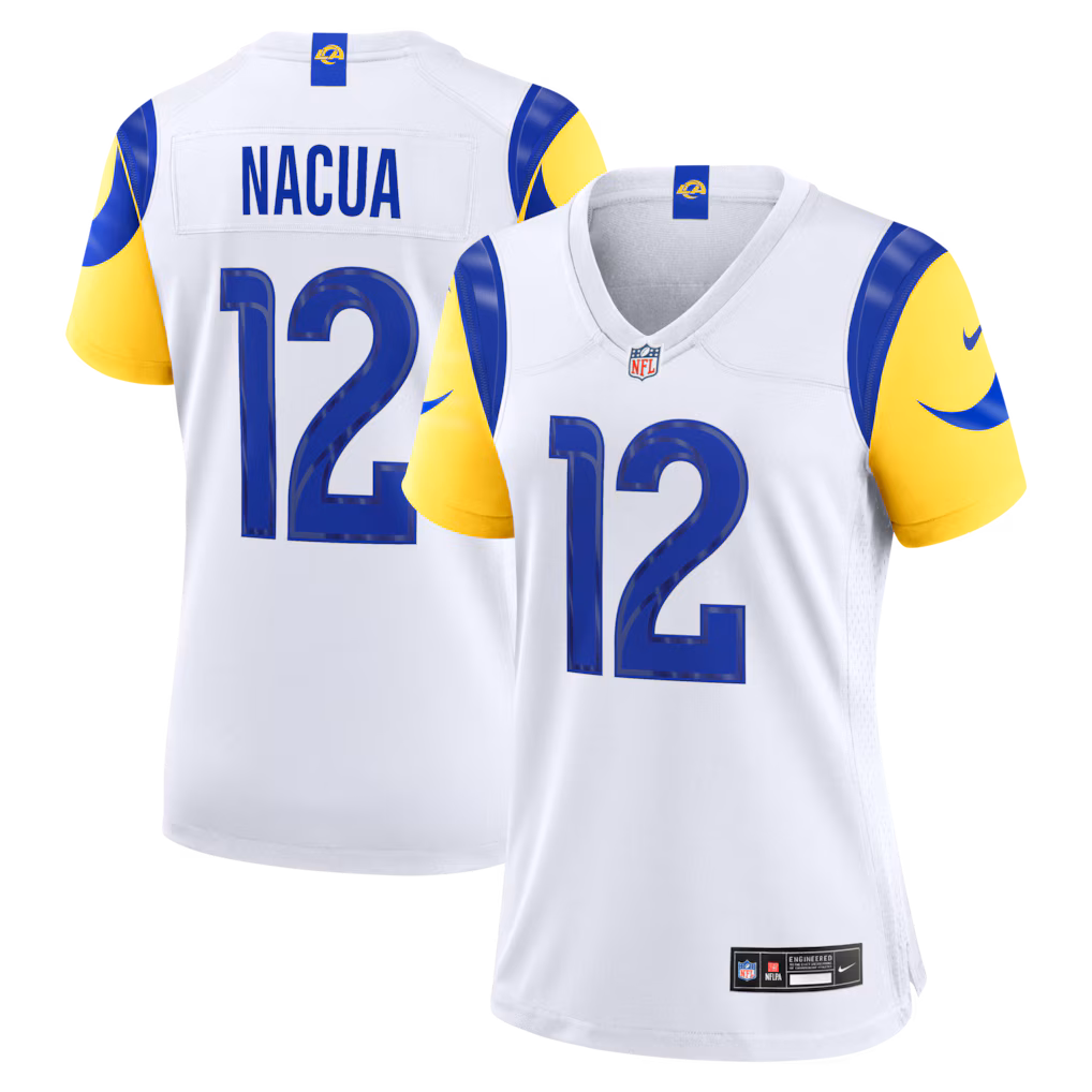 Women's Los Angeles Rams Puka Nacua Nike White Game Jersey