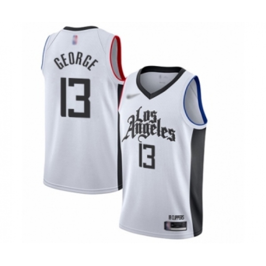Women's Los Angeles Clippers #13 Paul George Swingman White Basketball Jersey - 2019 20 City Edition