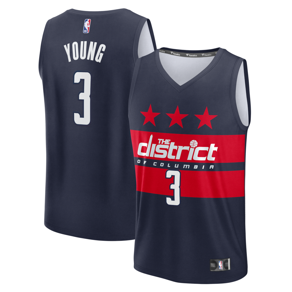 Men's Washington Wizards Trae Young Fanatics Navy Fast Break - Statement Edition - Vujersey Los Angeles Rams