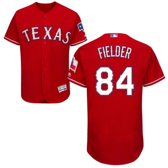 Men's Majestic Texas Rangers #84 Prince Fielder Red Flexbase Authentic Collection MLB Jersey - Ujersey