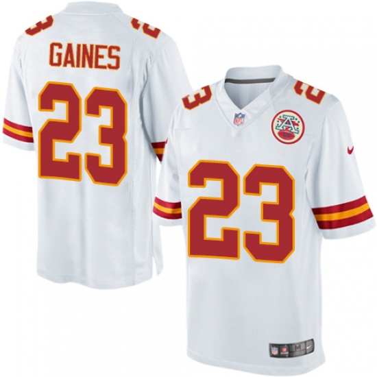 Youth Nike Kansas City Chiefs #23 Phillip Gaines White Vapor Untouchable Limited Player NFL Jersey - Ujersey