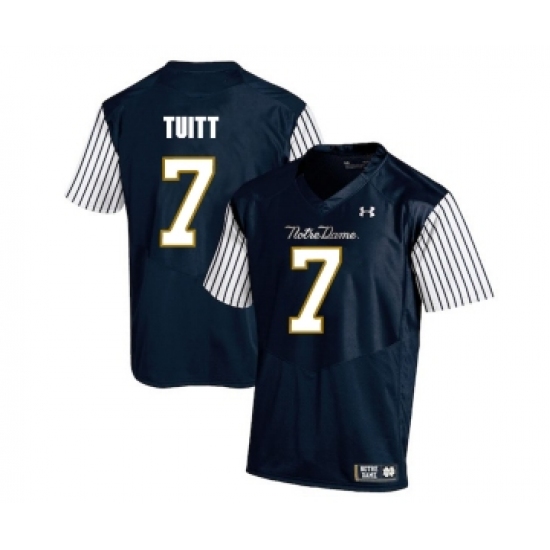 Notre Dame Fighting Irish 7 Stephon Tuitt Navy College Football Jersey - Ujersey