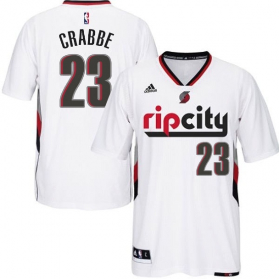 Portland Trail Blazers #23 Allen Crabbe Swingman Rip City Pride White Short Sleeve Jersey - Ujersey