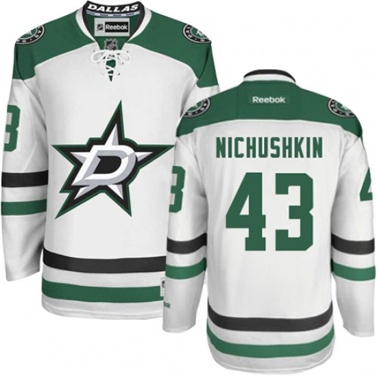 Youth Reebok Dallas Stars #43 Valeri Nichushkin Authentic White Away NHL Jersey - Ujersey
