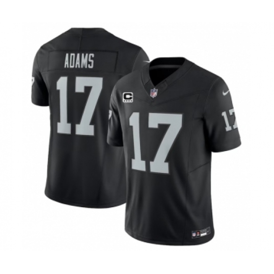 Men's Nike Las Vegas Raiders #17 Davante Adams Black 2023 F.U.S.E With 4-Star C Patch Vapor Untouchable Football Stitched Jersey