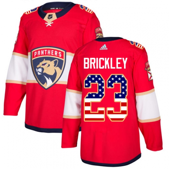 Youth Adidas Florida Panthers #23 Connor Brickley Authentic Red USA Flag Fashion NHL Jersey