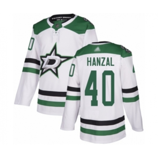 Youth Dallas Stars #40 Martin Hanzal Authentic White Away Hockey Jersey